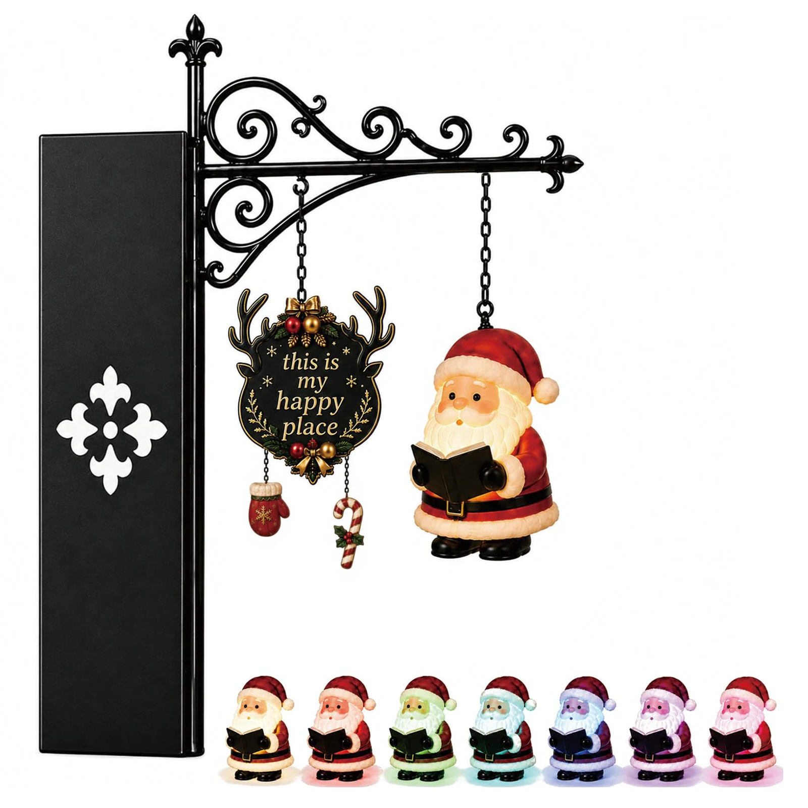 Bookshelf - LED Bookshelf Santa Claus Christmas Figurine