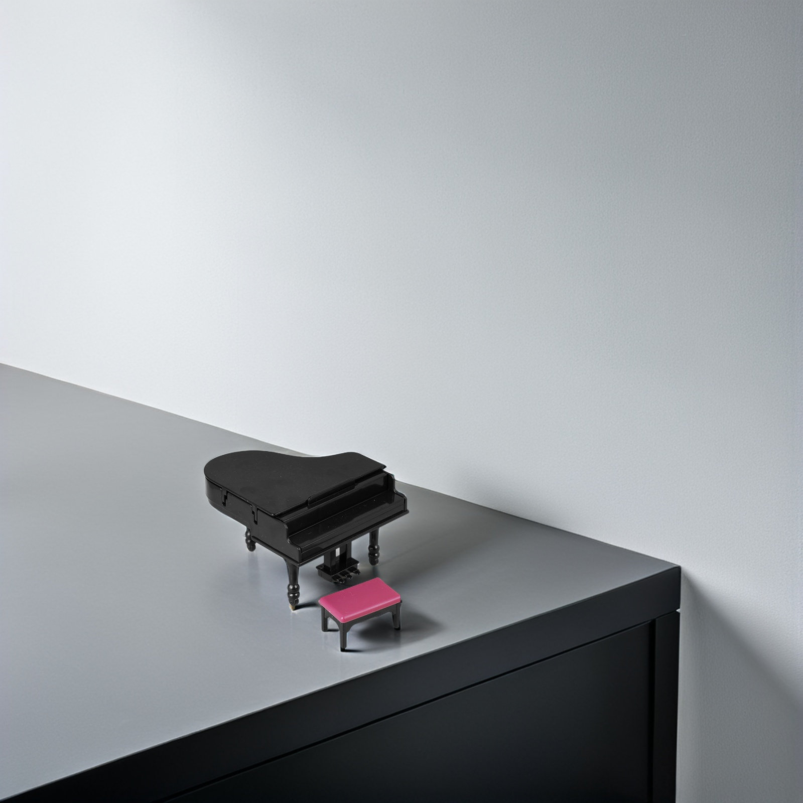 Office Stool - Mini Upright Piano Set for Dollhouse