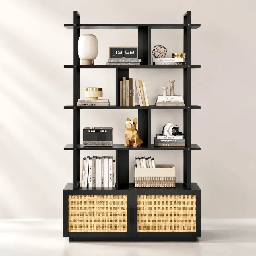 5-Tier Rattan Bookshelf with S - Bookshelf review and price