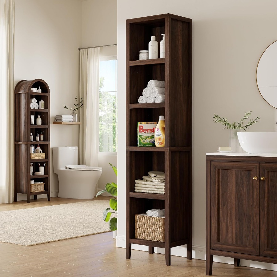 71 Tall Narrow Bookcase, 5-Tie - Bookshelf review and price