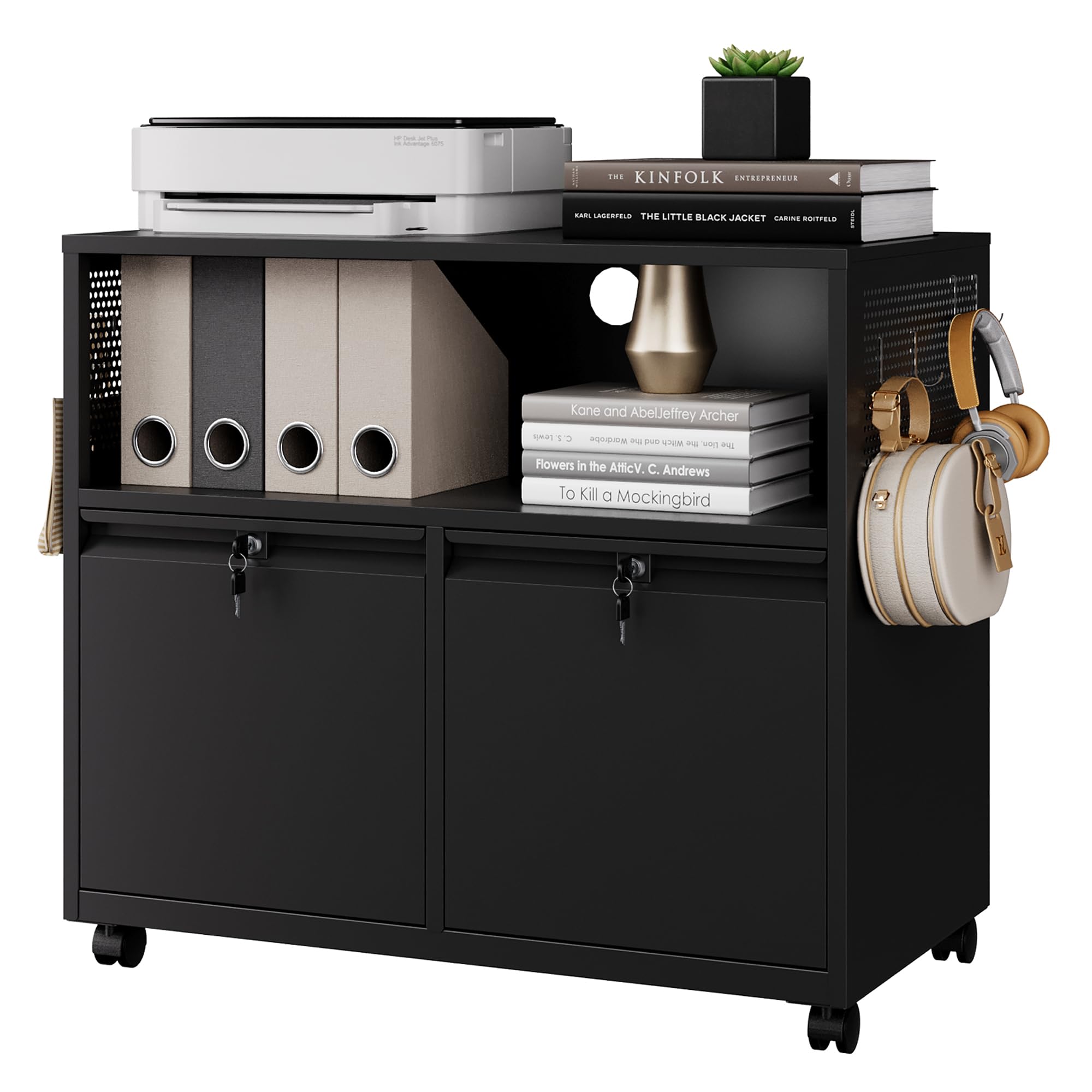 Mobile 2 Drawer File Cabinet w - Printer Stand review and price