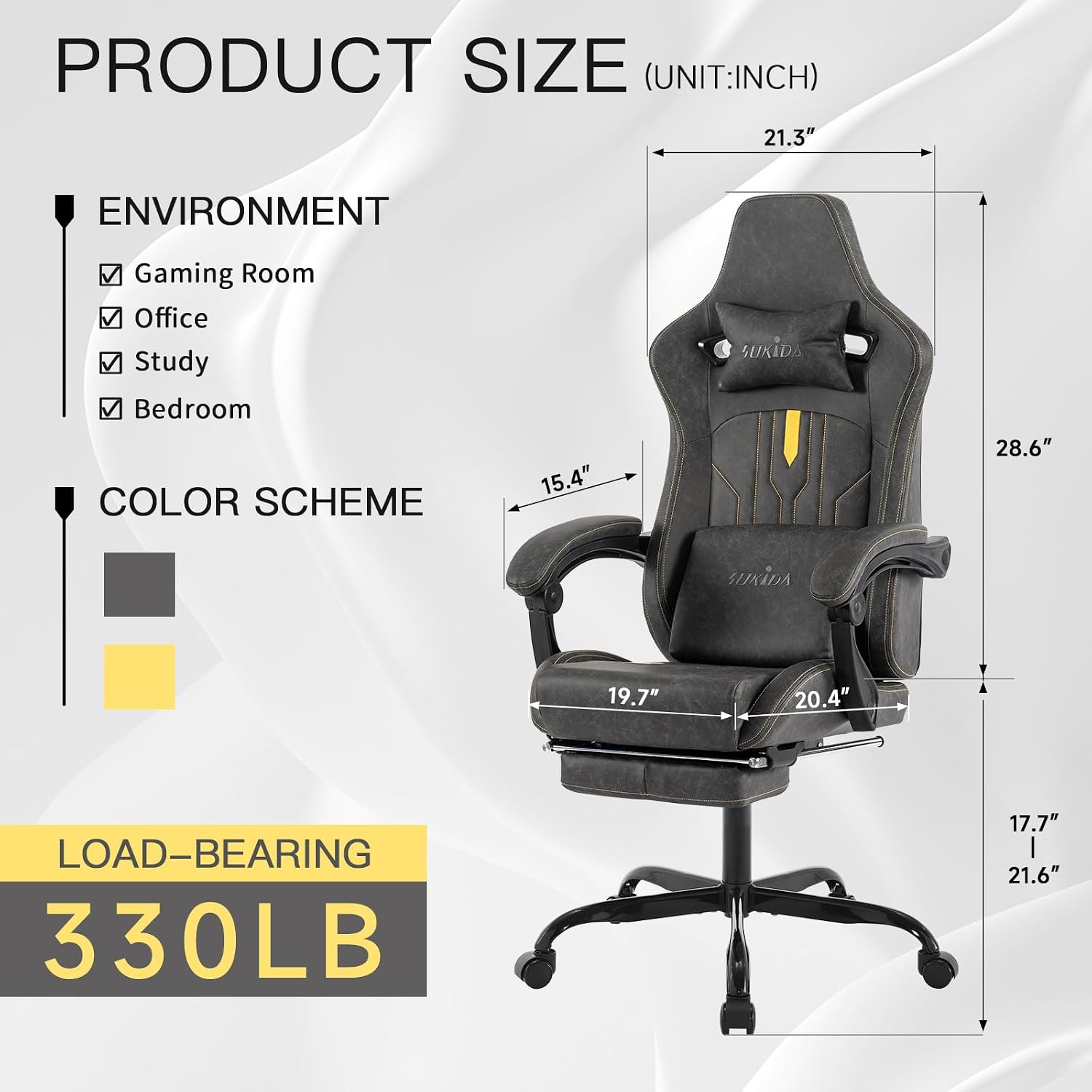 Gaming Chair with Footrest Erg - Office Chair Cushion review and price