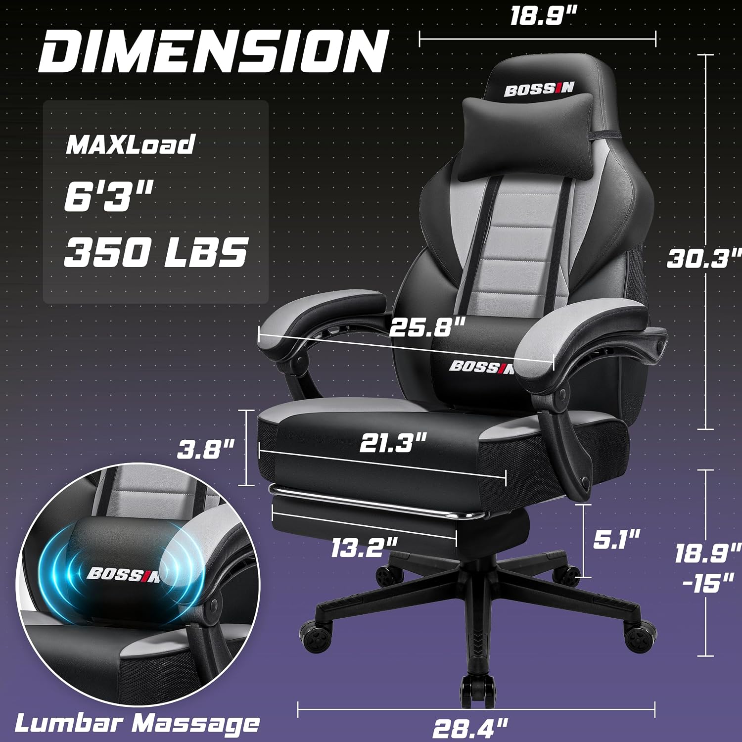 Gaming Chair with Massage, Erg - Office Chair Cushion review and price