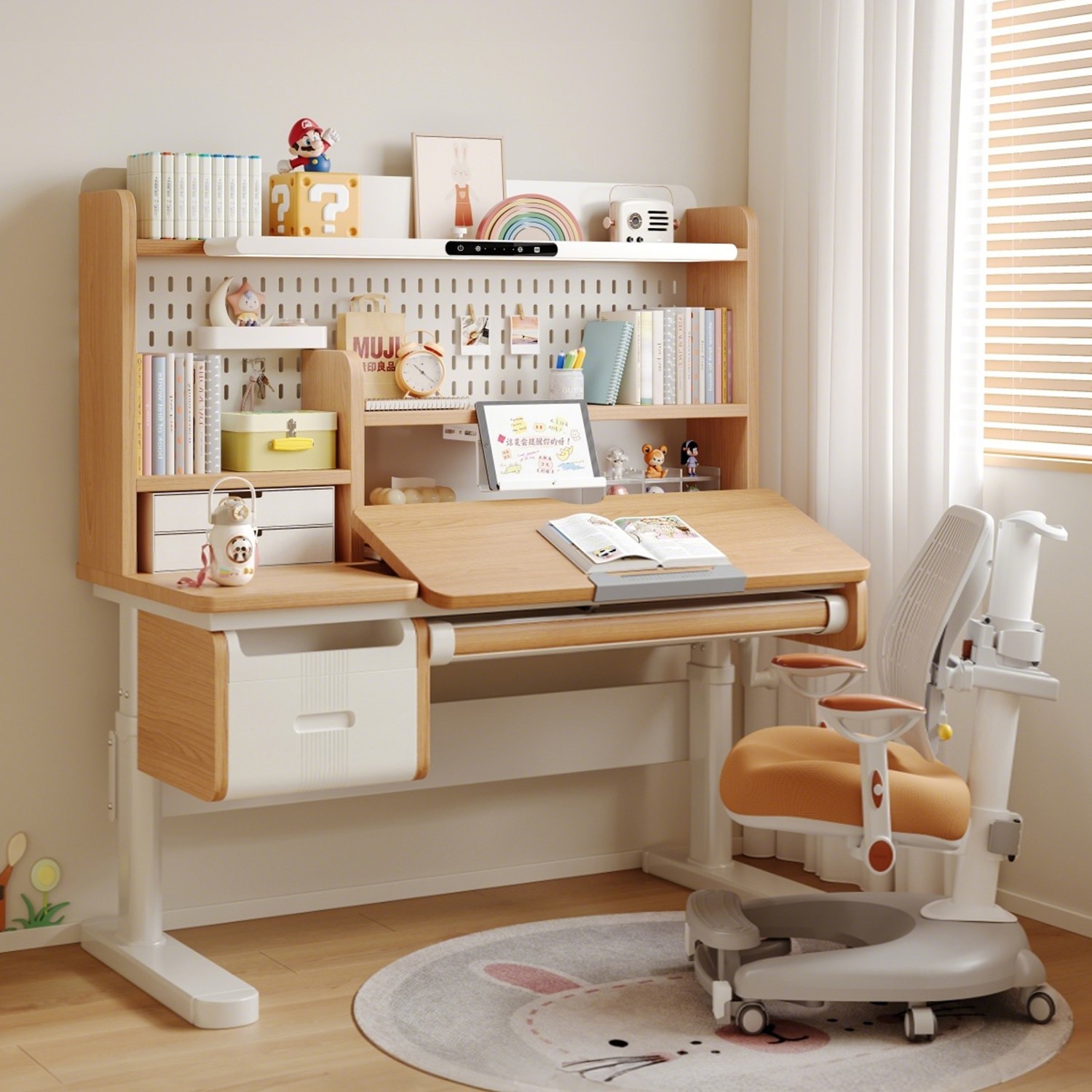 Solid wood study table Lifting - Desk Lamp review and price