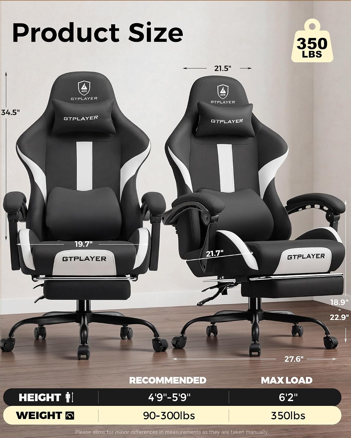 LUCKRACER Big and Tall Gaming  - Office Chair Cushion review and price