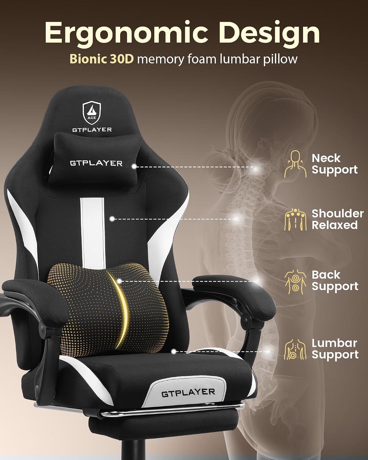 LUCKRACER Big and Tall Gaming  - Office Chair Cushion review and price