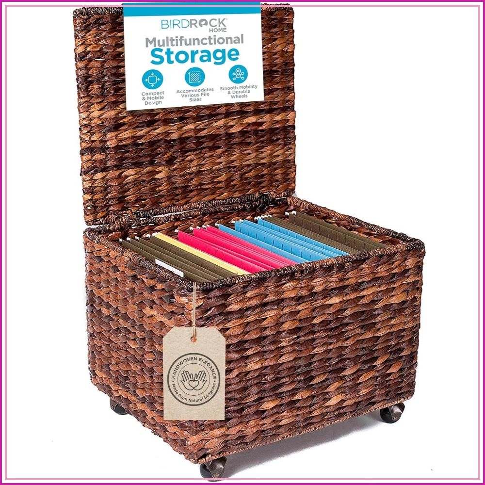 Handwoven Rolling File Cabinet - File Cabinet review and price