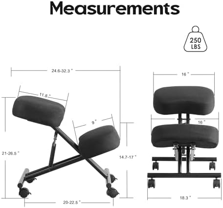 Kneeling Chair Linen Ergonomic - Office Chair review and price